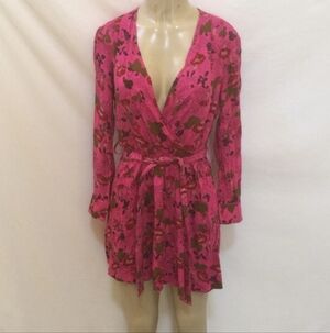 Zara Pink Floral Wrap Top